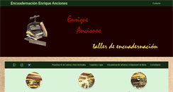 Desktop Screenshot of encuadernacionenriqueanciones.com