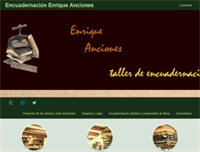 Tablet Screenshot of encuadernacionenriqueanciones.com